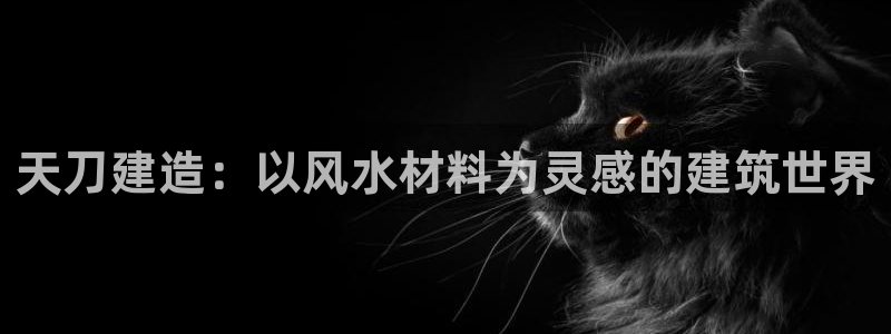 意昂体育3平台是正规平台吗安全吗：天刀建造：以风水材料为灵感的建筑世界