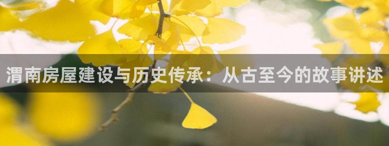 注册意昂3：渭南房屋建设与历史传承：从古至今的故事讲述