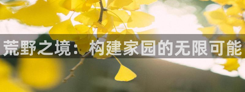 注册意昂3：荒野之境：构建家园的无限可能