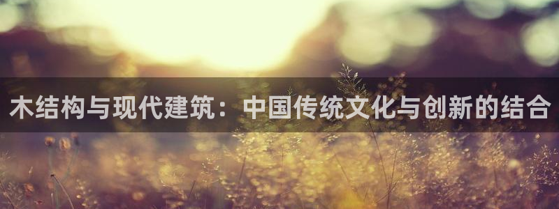 意昂体育3招商电话地址：木结构与现代建筑：中国传统文化与创新的结合