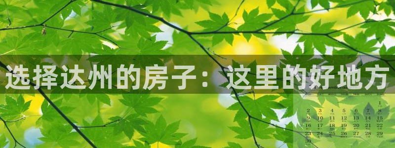 意昂体育3平台注册流程图：选择达州的房子：这里的好地方