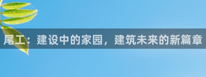 意昂体育3平台注册要钱吗：尾工：建设中的家园，建筑未来的新篇章
